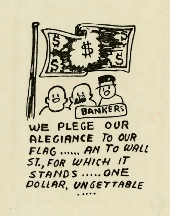 Artwork by Woody Guthrie: We Plege Our Alegiance
