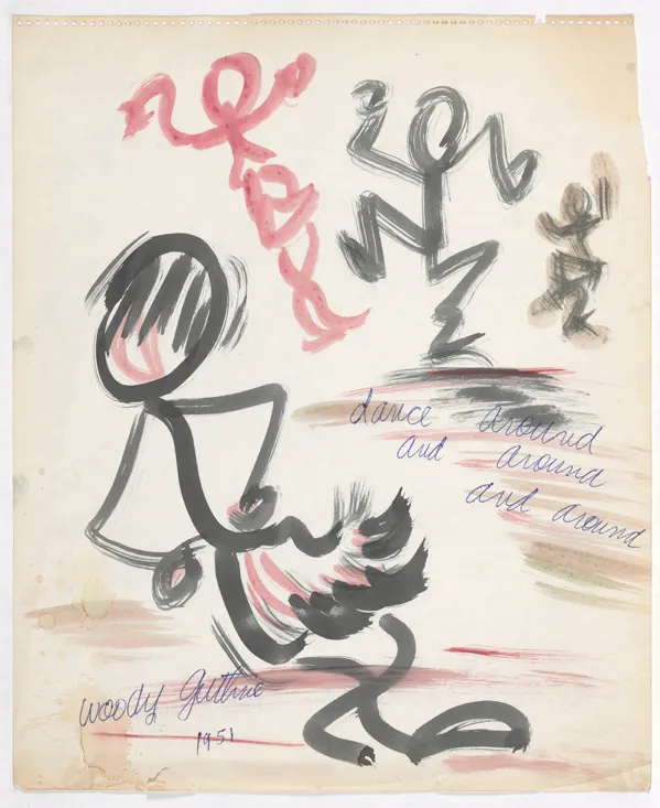 Artwork by Woody Guthrie: Dance Around
