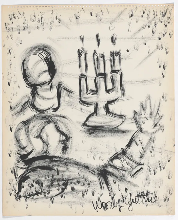 Artwork by Woody Guthrie: Passover Night