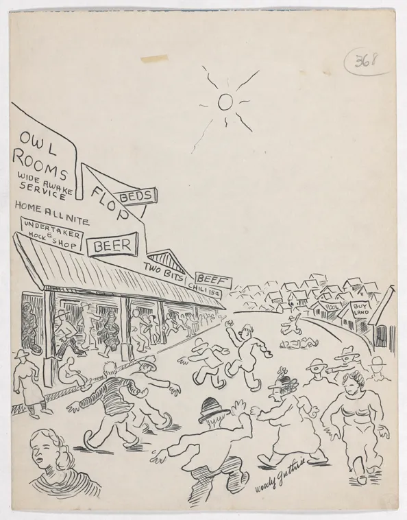 Artwork by Woody Guthrie: Untitled